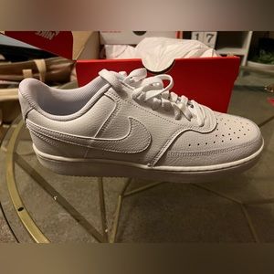 Nike Women's Court Vision Low Sneaker - All White - size 10